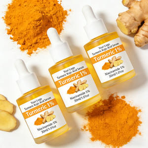 Turmeric Kojic Acid Serum Brightening Dark Spot Remover <b>Face</b> Serum Private Label Skincare OEM - Product Image 2