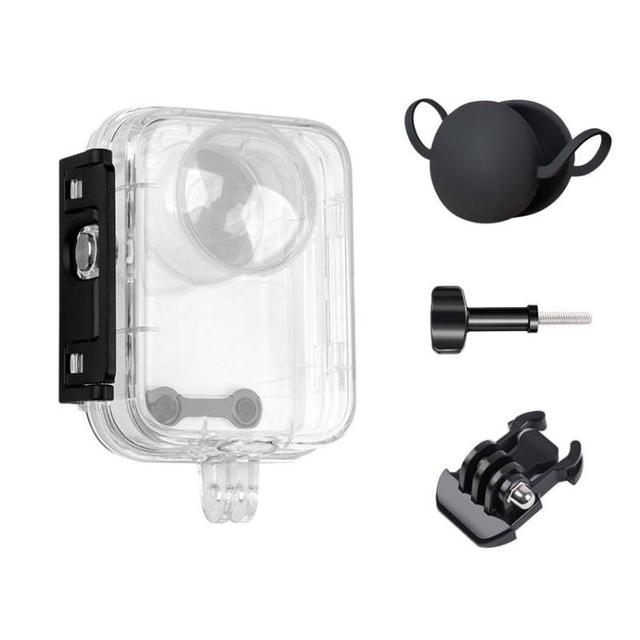For DJI Osmo 360 Action Camera 50m Depth Waterproof Housing Case with Lens Silicone Cap