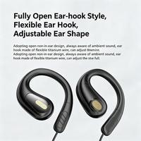 Écouteurs à clip non intra-auriculaires à oreille libre avec micro intégré, filaires 3,5 mm et Type-C pour usage quotidien