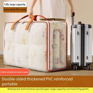 High Quality Transparent Quilt Storage Bag Multipurpose Folding Organizer for <b>Wardrobe</b> Travel Luggage - Product Image 2