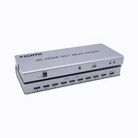 Commutateur multiviewer 4K 30Hz 9 ports 9x1 avec RS232, contrôleur multi-affichage