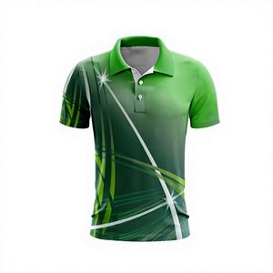 Chemises à manches courtes pour hommes, élégantes, personnalisées, à fermeture éclair, imprimées numériquement, tissées, séchage rapide, style vintage, athlétiques, coupe ajustée pour le golf - Product Image 3