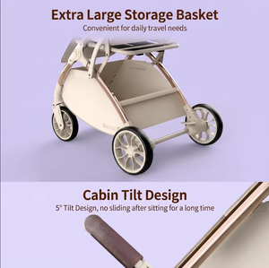 Venta Directa de Fábrica, Carriola para Niños con Respaldo Protector de Columna, Práctico Compartimento de Almacenamiento, Carriola EN1888 - Product Image 3