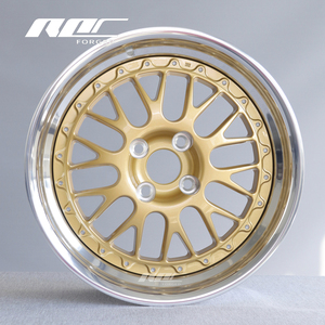 عجلات سباق Roc Custom Gold E88 مقاس 4x100، جنوط مصنوعة من قطعتين، مقاس 15 و16 بوصة لسيارات مازدا مياتا وفولكس <span class=keywords><strong>فاجن</strong></span> جولف وبي إم دبليو E30 الفئة الثالثة - Product Image 2