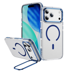 <span class=keywords><strong>Coque</strong></span> de téléphone magnétique <span class=keywords><strong>transparente</strong></span> bicolore à <span class=keywords><strong>motif</strong></span> nuage <span class=keywords><strong>avec</strong></span> béquille intégrée pour appareil photo, antichoc pour <span class=keywords><strong>iPhone</strong></span> 17 Pro Max - Product Image 5