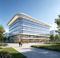 Bâtiment de bureaux préfabriqué à structure en acier toutes saisons, suite de bureaux d'entreprise isolée, résistante aux intempéries, pré-conçue, plan OEM