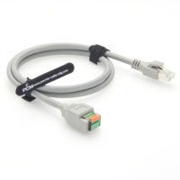 Câble RJ45 mâle vers bornier RS485 4 broches pour systèmes Modbus et PLC