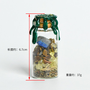 Set <span class=keywords><strong>de</strong></span> Regalo <span class=keywords><strong>de</strong></span> Botella <span class=keywords><strong>de</strong></span> Deseos con Cristales Naturales y Piedras Trituradas, con Tarjeta <span class=keywords><strong>de</strong></span> <span class=keywords><strong>Hechizos</strong></span> y Etiqueta en Inglés, Decoración <span class=keywords><strong>de</strong></span> Escritorio, Venta al por Mayor - Product Image 3