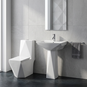 Gran oferta, tanque oculto de cerámica moderno, juego de inodoro de una pieza montado en el suelo con doble descarga para Baño - Product Image 1