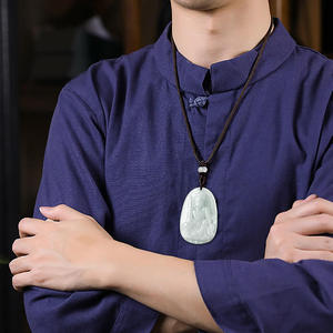 Colgante de Jadeíta Natural de Myanmar con Signo Zodiacal, Estilo Chino UNISEX, Diseño Original, Regalo con Certificado de Tasación SX04 - Product Image 3