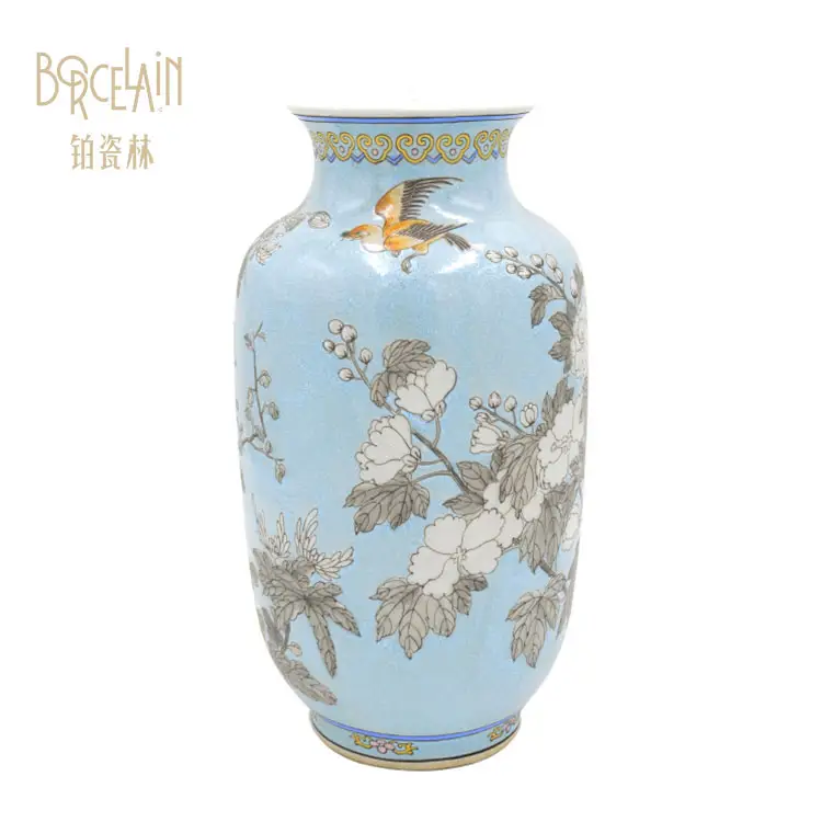Moderne <span class=keywords><strong>Großhandel</strong></span> chinesische Keramik Porzellan Dekoration Blumen blau Vase Blume Haushalts waren Cloi sonne dekorative Vase