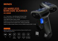 Yeni Gelen 2D QR Kod Kablosuz Barkod Tarayıcı 2.4G+ Bluetooth için 70 Metre Kablosuz USB COM LED Agresif Performans