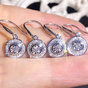 Orecchini di Diamanti Ressheautod in Oro Bianco, Taglio Brillante Rotondo, Colore G, Diamanti Naturali, Gioielli Classici da Sposa per Donne - Product Image 5