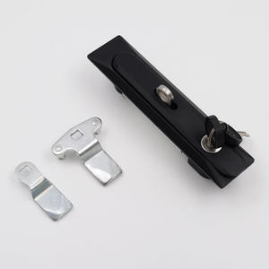 Venta caliente MS861 Manija de puerta abatible de aleación de zinc Cerradura de panel negro Pestillo de compresión para gabinetes - Product Image 3