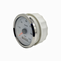 Compteur de vitesse KUS GNSS 0-120 km/h, cadran blanc, jauge de vitesse GPS 85 mm 12V 24V pour bateau, yacht, camping-car, caravane