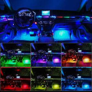 14 en 1 Couleur Rgb Symphonie Voiture Atmosphère Intérieur Led Acrylique Guide Fibre Optique Décoration Universelle Lumières Ambiantes F - Product Image 4