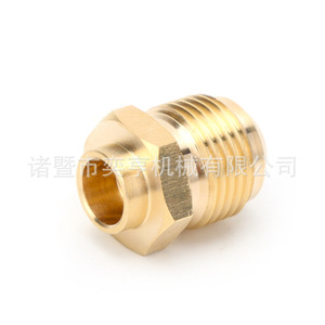 Brass Single Connector Threaded Connection 7.5mm For Air Oil Hose Hardware <b>Adapter</b> - Product Image 2