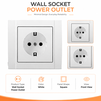 Prise murale européenne Schuko 16A 250V 1 poste Type F 2P+E blanche en gros