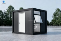 Bureau conteneur moderne de 10 pieds en structure acier respirante, studio de jardin modulaire préfabriqué pour famille, travail en extérieur, villa, hôtel