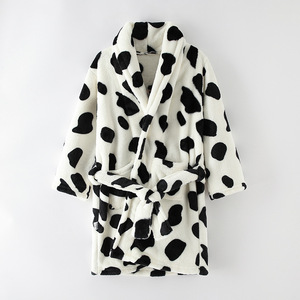 Peignoir unisexe en flanelle douce absorbante, robe longue à manches longues et col en V, vêtements décontractés pour <span class=keywords><strong>homme</strong></span> et femme, pour la maison, le spa, l'hôtel - Product Image 4