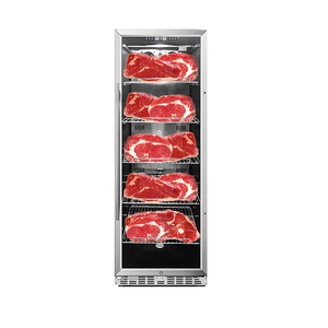 Réfrigérateur à viande et aliments frais Nuelead NE-344 en acier inoxydable, une porte vitrée, 450L, refroidissement par air, affichage numérique, durée de conservation prolongée - Product Image 1