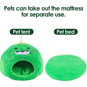 Casa cálida de animales pequeños, juguete de invierno para mascotas, nido de algodón en diseño de hámster de ardilla, cama para mascotas para hámsteres y otras mascotas pequeñas - Product Image 2