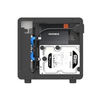 Caja de Ordenador Personalizada Flex ATX Mini ITX, Marco de Aluminio para Escritorio, Panel Frontal Transparente