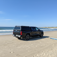Auvent de camionnette en alliage d'aluminium avec verre intégral étanche et verrouillable, avec fenêtres coulissantes, pour Toyota Tundra 5.5ft 6.5ft