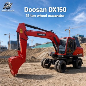 รถขุดล้อยาง Doosan DX150 มือสอง 15 ตัน รถขุด Doosan ของแท้จากเกาหลี รถขุดก่อสร้างขนาดกลาง ชั่วโมงการใช้งานต่ำ - Product Image 1