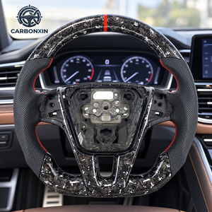Volante de Coche Personalizado de Cuero y Fibra de Carbono Forjada con LED para Volvo C40 XC40 Polestar 2 Recharge 2018 2021 2019 2025 - Product Image 3