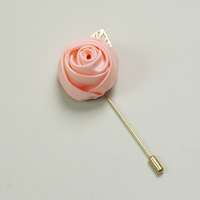 2026 Broche Corsage Fleur de Rose en Satin Mat 3,5 cm, Tendance Quatre Saisons, pour le Commerce Transfrontalier, Accessoire Vestimentaire et Ornement