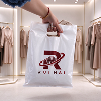 Sacs en plastique personnalisés avec logo, pochettes pour vêtements, cadeaux, emballages de marchandises, sacs à quatre doigts en LDPE, sacs de shopping