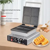 Machine à gaufres et crêpes électrique professionnelle, chauffage double face, montée en température rapide, durable, antiadhésive, garantie 1 an