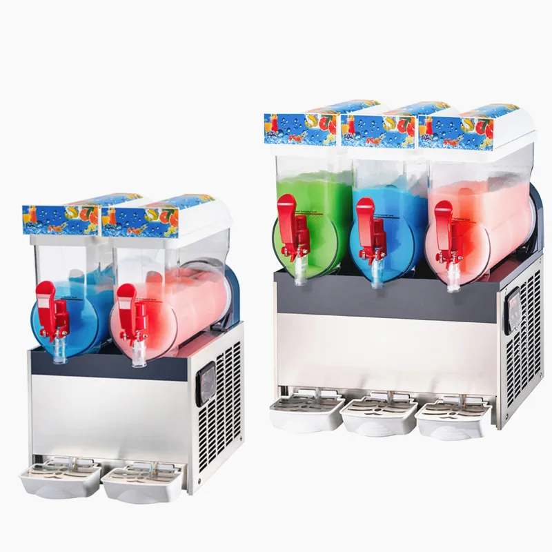 Sulu enerji su mix soda dondurulmuş slush soğuk içecek makinesi yeni 15lx2 12l 10l 15l ticari yapımcısı başlangıç kiti dağıtıcı içecek