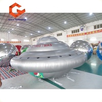 Ballon gonflable UFO de Noël de 15 pieds, ballon volant en hélium, vaisseau spatial extraterrestre pour les événements