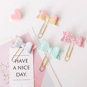Tùy Chỉnh Kim Loại Giấy Long Lanh Bow <span class=keywords><strong>Clip</strong></span> Bookmark Cho Kế Hoạch Tạp Chí Tn Du Lịch Máy Tính Xách Tay Phụ Kiện - Product Image 5