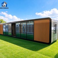 RELYANCE Apple Cabin, bureau et chambre d'amis avec fenêtre panoramique, lit mezzanine de 20 pieds, pour séjours longue durée, fabriqué en Chine, clé en main