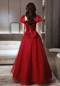 <span class=keywords><strong>2022</strong></span> nuevo estilo vestido de fiesta de mujer rojo Formal elegante Maxi vestido de noche para graduación - Product Image 6