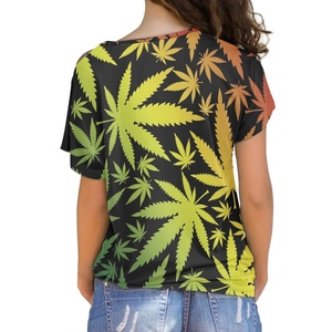 Personalized Hawaiian Leaf Print Custom Design Womens Top Light Soft Comfortable Women's Clothing Wholesale Elegant Blouse Tops - Product Image 3