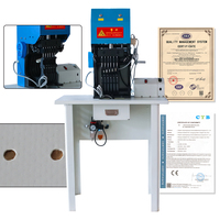 Poinçonneuse automatique à six trous supérieurs pour chaussures Perforateur pour cuir Fixation rivetage Fixation Machine