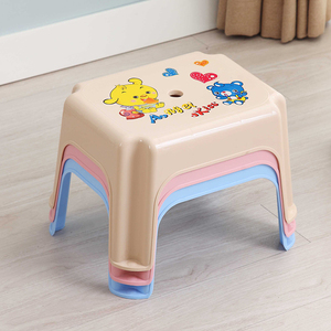 Taburete de Baño de Plástico Grueso para Adultos y Niños, Pequeño, Resistente, Colorido, Apilable - Product Image 4