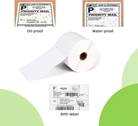 Étiquettes autocollantes en papier laminé blanc brillant, résistantes à l'eau, à forte adhérence, vente en gros d'usine, 4''x6'', pour codes-barres d'expédition thermique