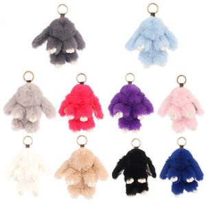 Llaveros de Peluche Suaves Multicolores de Fábrica al por Mayor 2023, Llavero de Bola de Pelo Adorable, Llavero de Pompón de 8cm para Mujer - Product Image 4