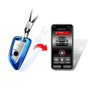 स्मार्ट विरोधी चोरी के साथ बहुक्रिया स्मार्ट फोन कार कुंजी स्विच एक बटन शुरू धक्का शुरू निष्क्रिय बिना चाबी प्रविष्टि कार अलार्म