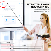 Presentador Inalámbrico con Pantalla Táctil, Lápiz Óptico, Puntero Telescópico, Clicker y Pantalla Digital para Presentaciones de PowerPoint