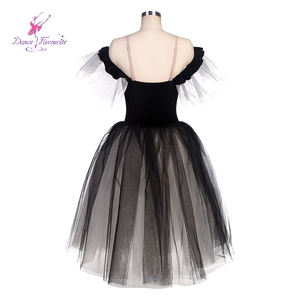 Черная длинная романтичная балетная танцевальная пышная пачка, трико, платья для девочек, Костюм Балерины 18439 - Product Image 2