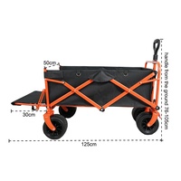 Chariot de Jardin Pliable Robuste pour Plage, Pique-nique ou Camping