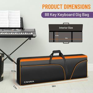 Étui pour clavier avec échantillon gratuit, sac de transport pour clavier avec sangles réglables et 6 poches pour accessoires de clavier - Product Image 2