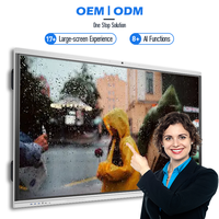 Tableau interactif intelligent Tacteasy 55 pouces Android/Windows avec système double OS 4K tactile pour conférence et bureau, avec suivi NFC/caméra