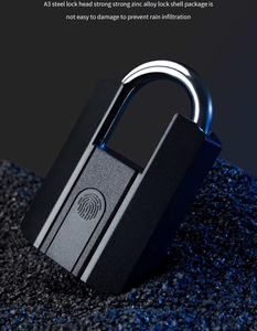 Slim vingerafdrukhangslot met Bluetooth, waterdicht antidiefstalslot voor kast, locker, lade, groot, robuust hangslot - Product Image 2